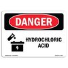 Signmission Safety Sign, OSHA Danger, 12" Height, 18" Width, Aluminum, Hydrochloric Acid, Landscape OS-DS-A-1218-L-2029
